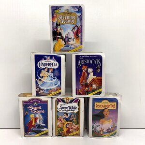 1990s McDonalds Walt Disney Masterpiece Collection Happy Meal VHS Toys Lot Of 6